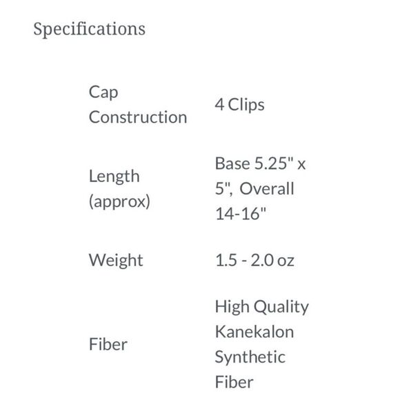 WigPro 806S Top Blend (TOPPER) Wig Pre Styled 4-Clips Synthetic Color 16/22. - Picture 7 of 7